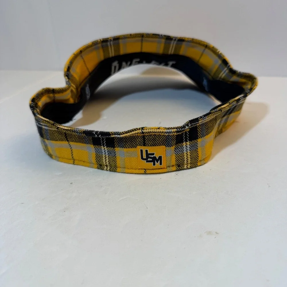 Top of the World Southern Miss Golden Eagles Plaid Visor Hat Yellow Black USM